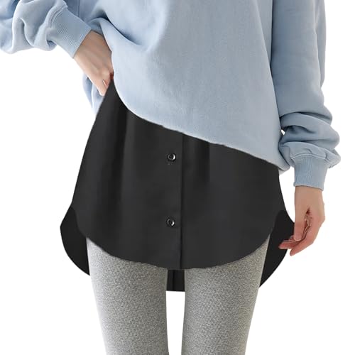 Hemd Verlängerung Damen Unterrock Hemdverlängerung Blusenrock Verlängerung Mit Knöpfen Blusenverlängerung Mini Unterrock Unterzie Shirt Verlängerung Extender Mini Skirt 1/2 Stück von Fannyfuny