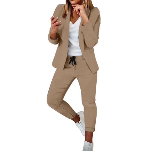 Hosenanzüge Damen Modern Business Anzug Set Büro 2 Teilig Slim fit Blazer Hose Outfit Sommer Zweiteiler Hosenanzug Festlich Elegant Blazer Set Sportlich Freizeitanzug Longblazer Hosen Tracksuit Hosenanzüge Damen Modern Business Anzug Set Büro 2 Teilig Slim fit Blazer Hose Outfit Sommer Zweiteiler Hosenanzug Festlich Elegant Blazer Set Sportlich Freizeitanzug Longblazer Hosen Tracksuit von Fannyfuny