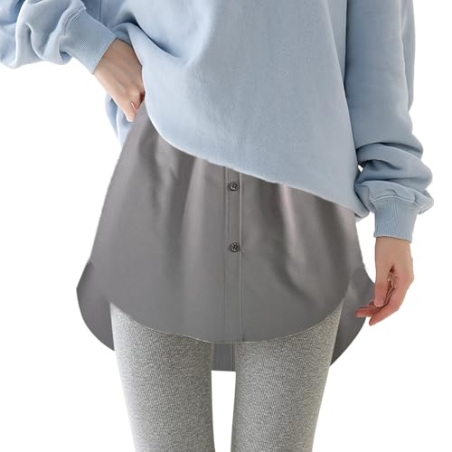 Oberteil Verlängerung Damen Hemdrock Blusen Rock Shirtverlängerungen Verlängerung Rock Lower Skirt Sweep Hemd Verlängerung Extender Mini Skirt 1/2 Stück von Fannyfuny