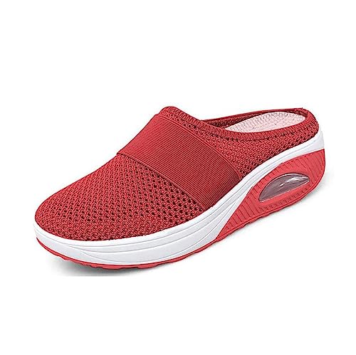 Orthopädische Schuhe Damen Air Cushion Slip On Walking Orthopedic Walking Shoes Freizeit Mesh Atmungsaktiv Freizeitschuhe Hausschuhe mit Fussbett Frauen Sneaker Turnschuhe Sportschuhe von Fannyfuny