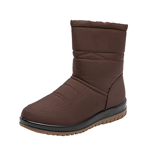 Orthopädische Stiefel Damen Kurzstiefel Winterstiefel Wanderschuhe Winter Kurzschaft Stiefel Schneestiefelklassische Barfuss Sneaker Elegant Wildleder Halbstiefel Breiter Zehenbox Bequem Rutschfest von Fannyfuny