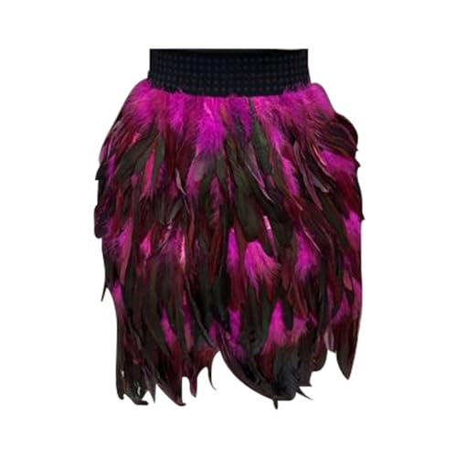 Rock Damen Tüllrock Karneval Kostüm Damen Retro Faschingskostüme Festival Outfit Pfau Kostüm Rockabilly Minirock Tüllrock Ballettkleidung Damen Rock Klassisch Federrock Halbkörper Rock Damen Tütü von Fannyfuny