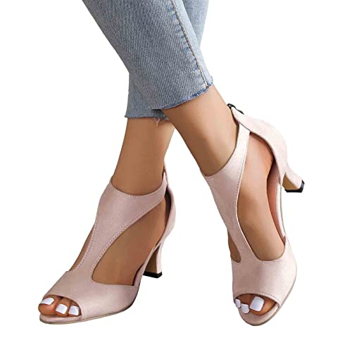 Sandalen High Heels Damen Elegant Römersandalen High Heels Party Pumps Elegant Hochzeit Hackenschuhe Sommersandalen High Heels Sandals Elegant Hohe -Absatz Sommerschuhe Damenschuhe von Fannyfuny