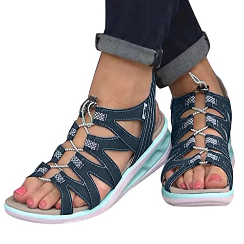 Sexy High Heels für Damen Plateau Espandrillos Damenschuhe Strandsandalen Slip on Sandalen Bequem Flach Sandaletten Mit Absatz Sommersandalen mit Fischmaul Weichen Sohlen Plattform Sommerschuhe von Fannyfuny