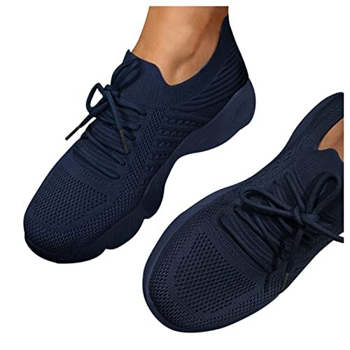 Sneaker Damen Weiss Plateau Elegante Weiche Schuhe Turnschuhe Sportschuhe Leichtgewichts Atmungsaktiv Frauen Walkingschuhe Halbschuhe Cushion Wasserdicht Flach Für Sporthalle Outdoor Jogging von Fannyfuny