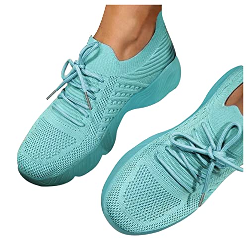 Sneaker Damen Weiss Plateau Elegante Weiche Schuhe Turnschuhe Sportschuhe Leichtgewichts Atmungsaktiv Frauen Walkingschuhe Halbschuhe Cushion Wasserdicht Flach Für Sporthalle Outdoor Jogging von Fannyfuny