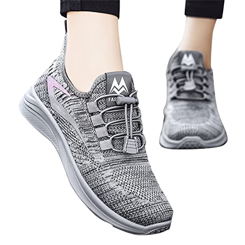 Sneaker Damen Weiss Plateau Elegante Weiche Schuhe Turnschuhe Sportschuhe Leichtgewichts Atmungsaktiv Frauen Walkingschuhe Halbschuhe Cushion Wasserdicht Flach Für Sporthalle Outdoor Jogging von Fannyfuny