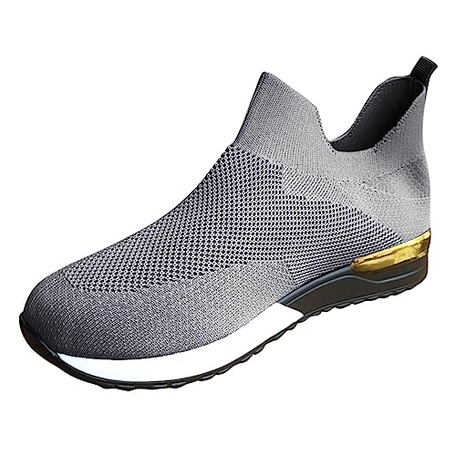 Sneaker Damen Weiss Plateau Elegante Weiche Schuhe Turnschuhe Sportschuhe Leichtgewichts Atmungsaktiv Frauen Walkingschuhe Halbschuhe Cushion Wasserdicht Flach Für Sporthalle Outdoor Jogging von Fannyfuny