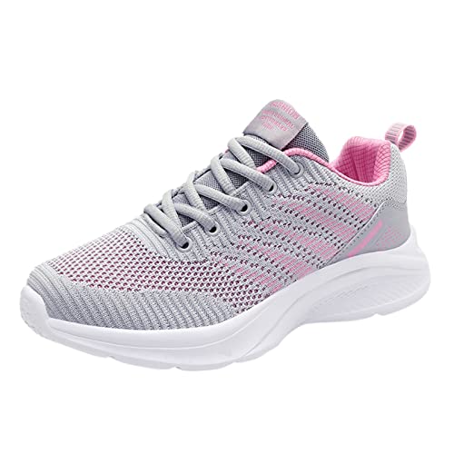 Sneaker Damen Weiss Plateau Elegante Weiche Schuhe Turnschuhe Sportschuhe Leichtgewichts Atmungsaktiv Frauen Walkingschuhe Halbschuhe Cushion Wasserdicht Flach Für Sporthalle Outdoor Jogging von Fannyfuny