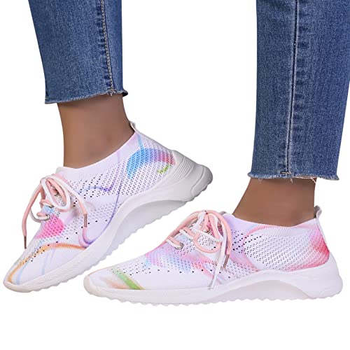 Sportschuhe Damen Fitnessstudio Elegant Classic Weiss Hoch Trainingsschuhe Walkingschuhe Freizeitsportschuhe Plateau Shoes Frühling Meladen Turnschuhe Bequeme Leistungsstarke Wmshoes Sneakers Schuhe von Fannyfuny