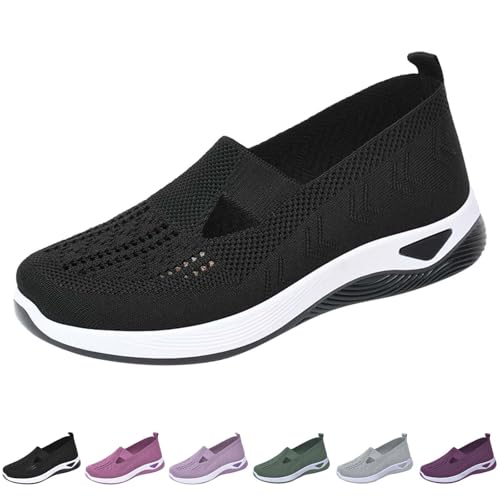 Sportschuhe Damen Rutschfest Atmungsaktiv Leichtgewichts Laufschuhe Sommer Memory Schaum Krankenschwester Sportschuhe Freizeitschuhe Flache Anti Rutsch Bequem Sportschuhe Bequeme Outdoor Sommerschuhe von Fannyfuny