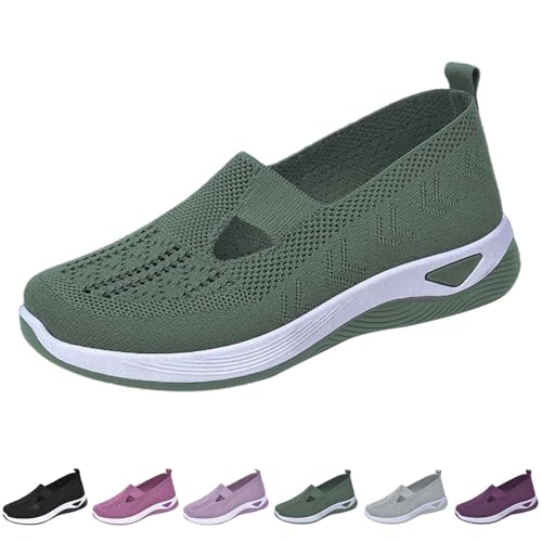 Sportschuhe Damen Rutschfest Atmungsaktiv Leichtgewichts Laufschuhe Sommer Memory Schaum Krankenschwester Sportschuhe Freizeitschuhe Flache Anti Rutsch Bequem Sportschuhe Bequeme Outdoor Sommerschuhe von Fannyfuny