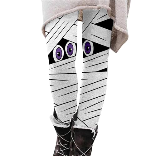 Thermo Leggings Damen Winter Wanderhose Wasserabweisend gefütterte Strumpfhosen Laufhose Outdoor Hosen Halloween Drucken Thermoleggins Lustig Bleistifthose Stretch Mode Hosen Lang Yogahose Jogginghose von Fannyfuny