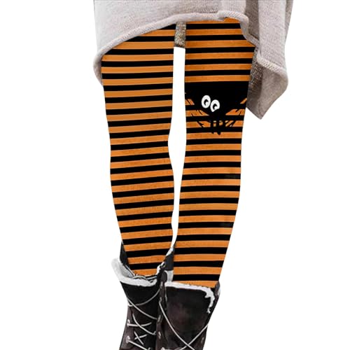 Thermo Leggings Damen Winter Wanderhose Wasserabweisend gefütterte Strumpfhosen Laufhose Outdoor Hosen Halloween Drucken Thermoleggins Lustig Bleistifthose Stretch Mode Hosen Lang Yogahose Jogginghose von Fannyfuny