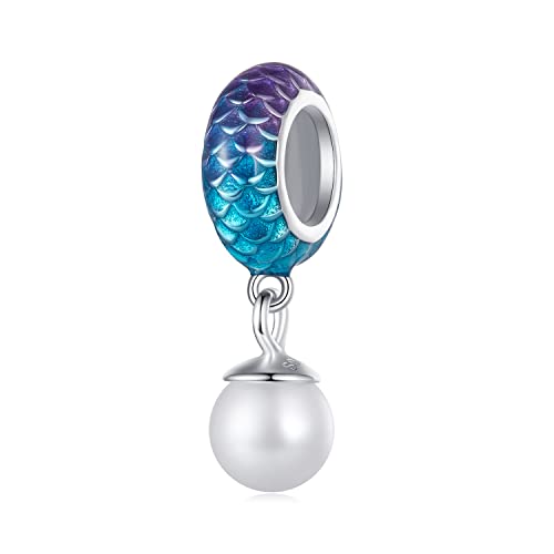Stopper bead für Pandora Armbänder-925 Sterling Silber Muschel Perle Fischschuppen Silikon Spacer Perle Charm mit Schmuckbox Stopper bead für Pandora Armbänder-925 Sterling Silber Muschel Perle Fischschuppen Silikon Spacer Perle Charm mit Schmuckbox von Fanona