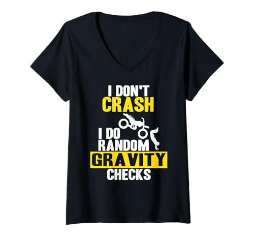 Damen Ich Prüfe Die Schwerkraft Lustiger Motorrad Spruch T-Shirt mit V-Ausschnitt Damen Ich Prüfe Die Schwerkraft Lustiger Motorrad Spruch T-Shirt mit V-Ausschnitt von Fans Von Motocross Stürze Und Fahrspaß