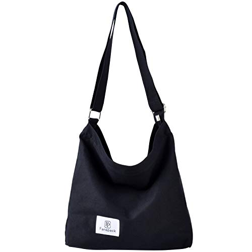 Umhängetasche Damen, Fanspack Handtaschen Damen Hobo Bag Canvas Damentaschen Groß Kapazität Schultertasche von Fanspack