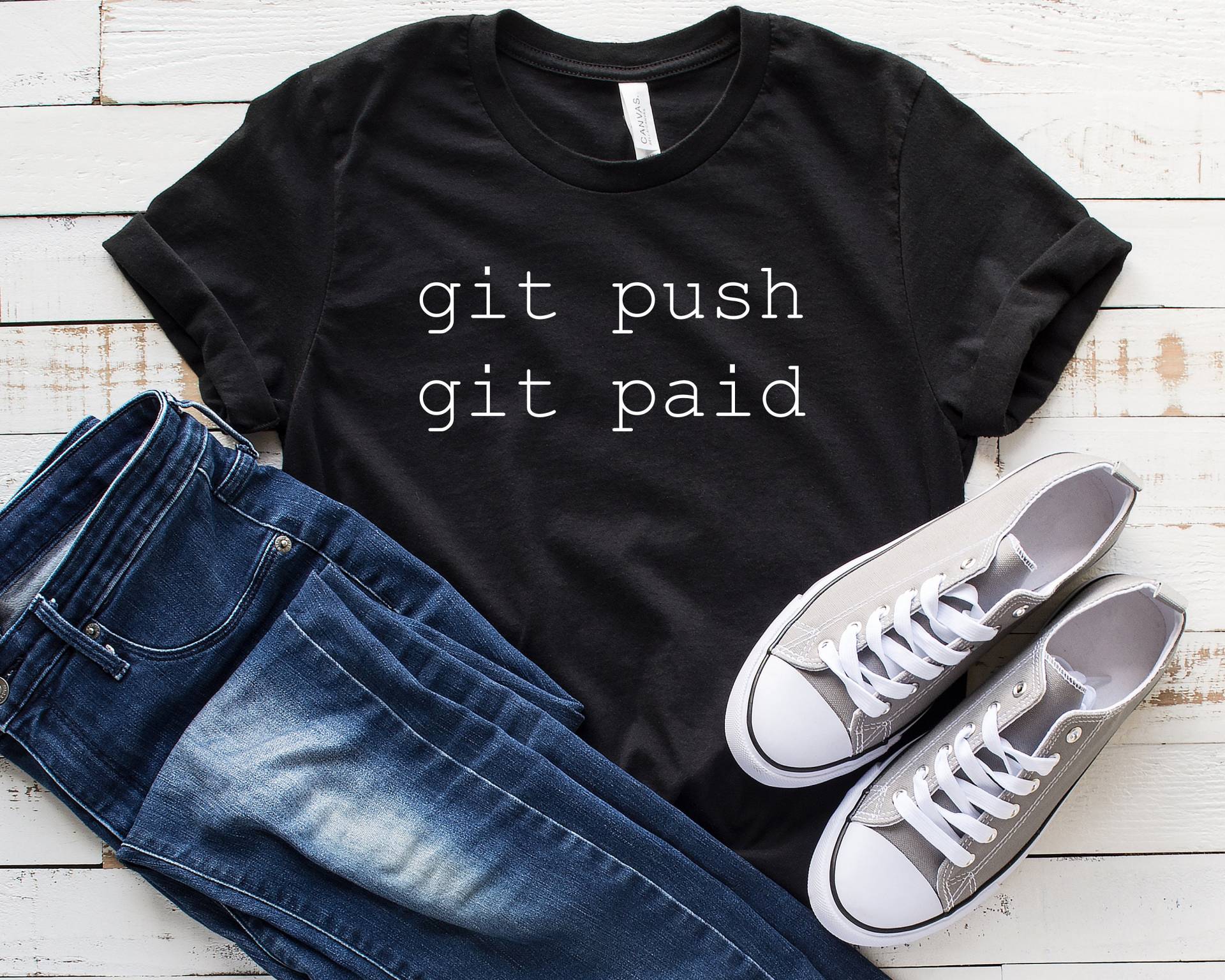 Git Push Paid-Lustiges T-Shirt Für Web-Und Software-Entwickler | Informatik, Programmierung, It, Html, Css, Coding Gift von FanstoreCo