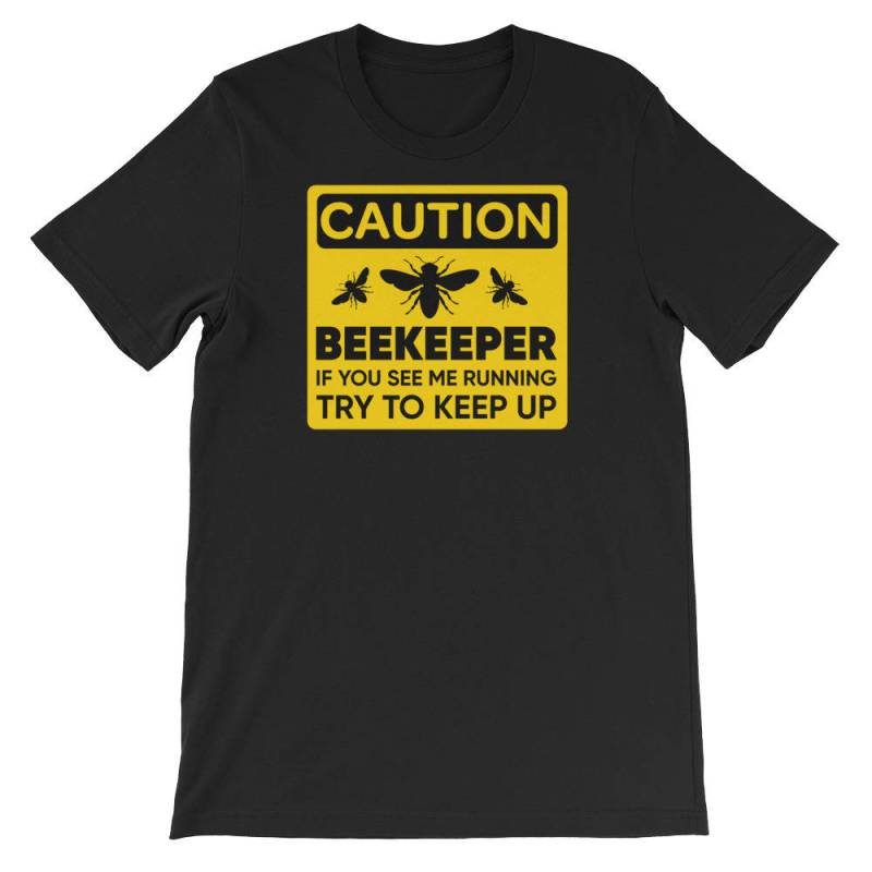 Lustiges Bee Keeper T-Shirt | Vorsicht Bienenpfleger Wenn Du Mich Beim Laufen Siehst, Versuche Bienen Bienenhaltung Kurzärmeliges Unisex von FanstoreCo