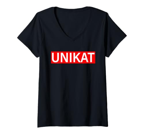 Damen Unikat - Bold German Word Urban Style T-Shirt mit V-Ausschnitt Damen Unikat - Bold German Word Urban Style T-Shirt mit V-Ausschnitt von StreetLingo Originals