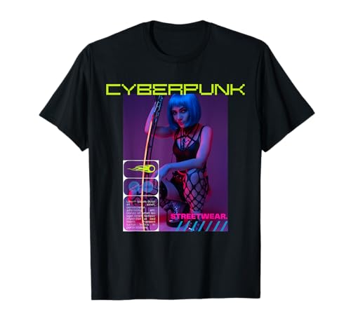 Cyberpunk Hot Girl Katana Schwert Futuristisch Ästhetisch Edgy T-Shirt Cyberpunk Hot Girl Katana Schwert Futuristisch Ästhetisch Edgy T-Shirt von Fantabulous Cyberpunk