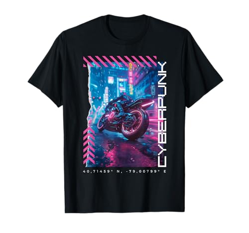 Fantabulous Cyberpunk | Damen Cyberpunk Motorrad T-Shirt, Schwarz, S Fantabulous Cyberpunk | Damen Cyberpunk Motorrad T-Shirt, Schwarz, S von Fantabulous Cyberpunk