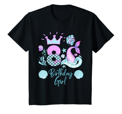 Kinder Mädchen 8. Geburtstag Meerjungfrau 8 Jahre alt lustig T-Shirt von Fantabulous Kids