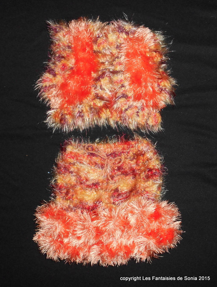 Orangefarbene Wollweste Und Rock Für Baby 1 Jahr von FantaisiesSonia