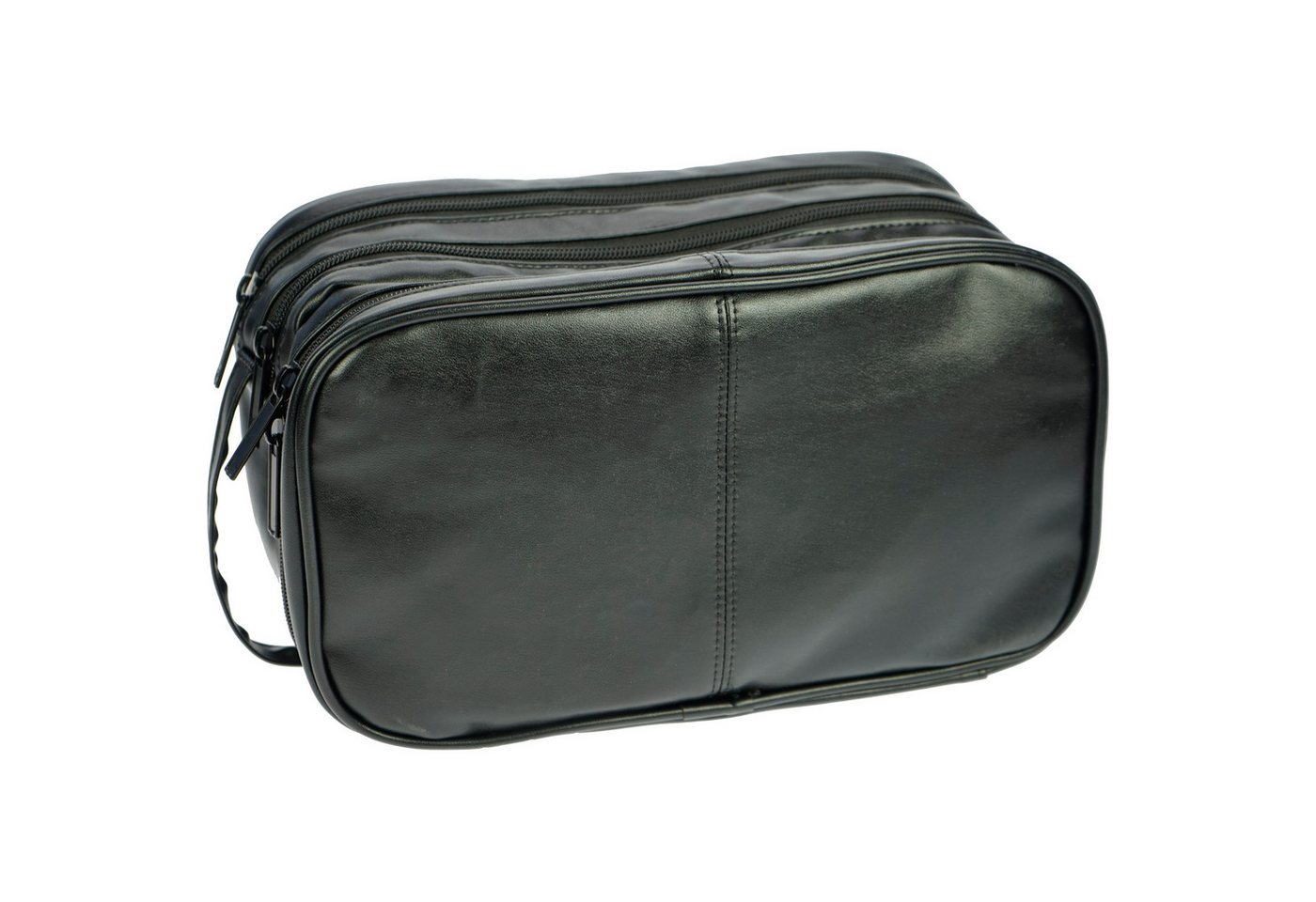 Fantasia Beauty Kulturbeutel Kulturtasche aus Kunstleder, 2 große Fächer davon 1 großes Nass-Fach (1-tlg), Kunstleder, geräumigen Hauptfach mit Nass-Fach von Fantasia Beauty