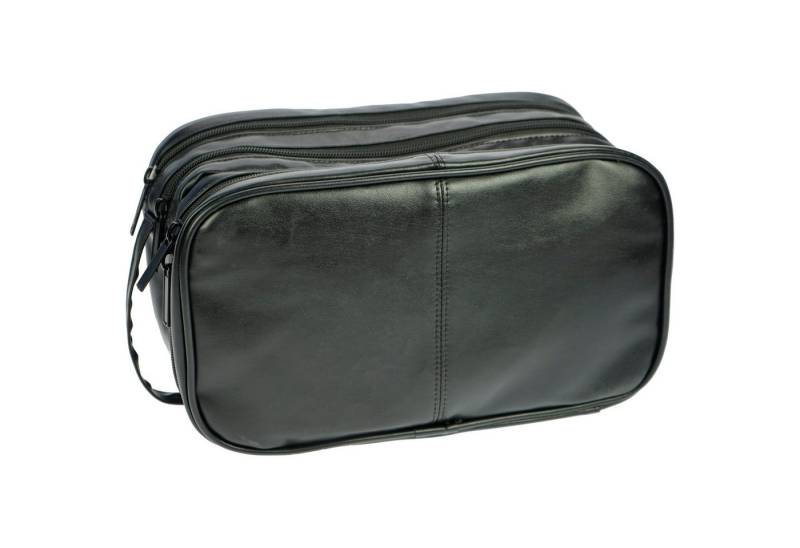 Fantasia Beauty Kulturbeutel Kulturtasche aus Kunstleder, 2 große Fächer davon 1 großes Nass-Fach (1-tlg), Kunstleder, geräumigen Hauptfach mit Nass-Fach von Fantasia Beauty