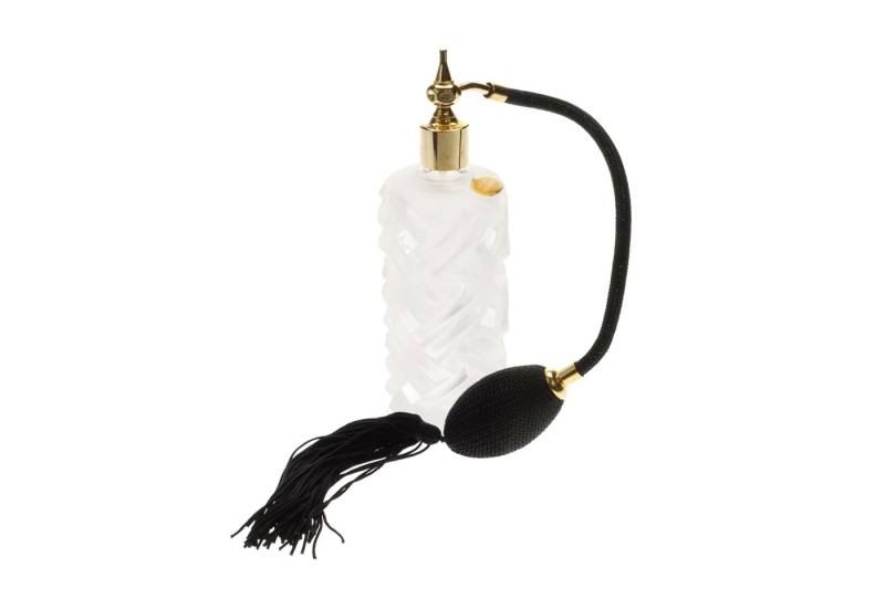 Fantasia Beauty Parfümzerstäuber Tischzerstäuber rund 24 % Bleikristall mit Ballpumpe schwarz/goldf (1 St), 24 % Bleikristall von Fantasia Beauty