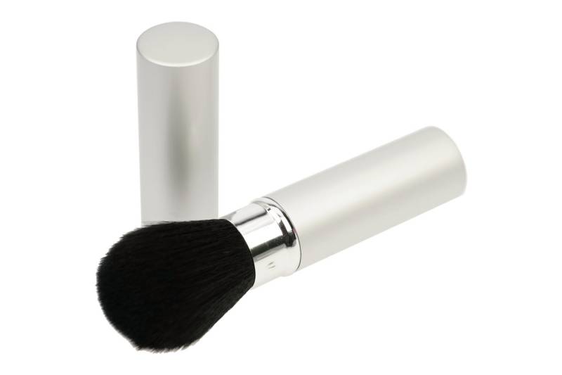 Fantasia Beauty Puderpinsel Rougepinsel, Silber, einschiebbar, Aluminiumhülle, Synthetikhaar, 1 tlg., zum gleichmäßigen Auftragen von Schminke wie Puder oder Rouge von Fantasia Beauty