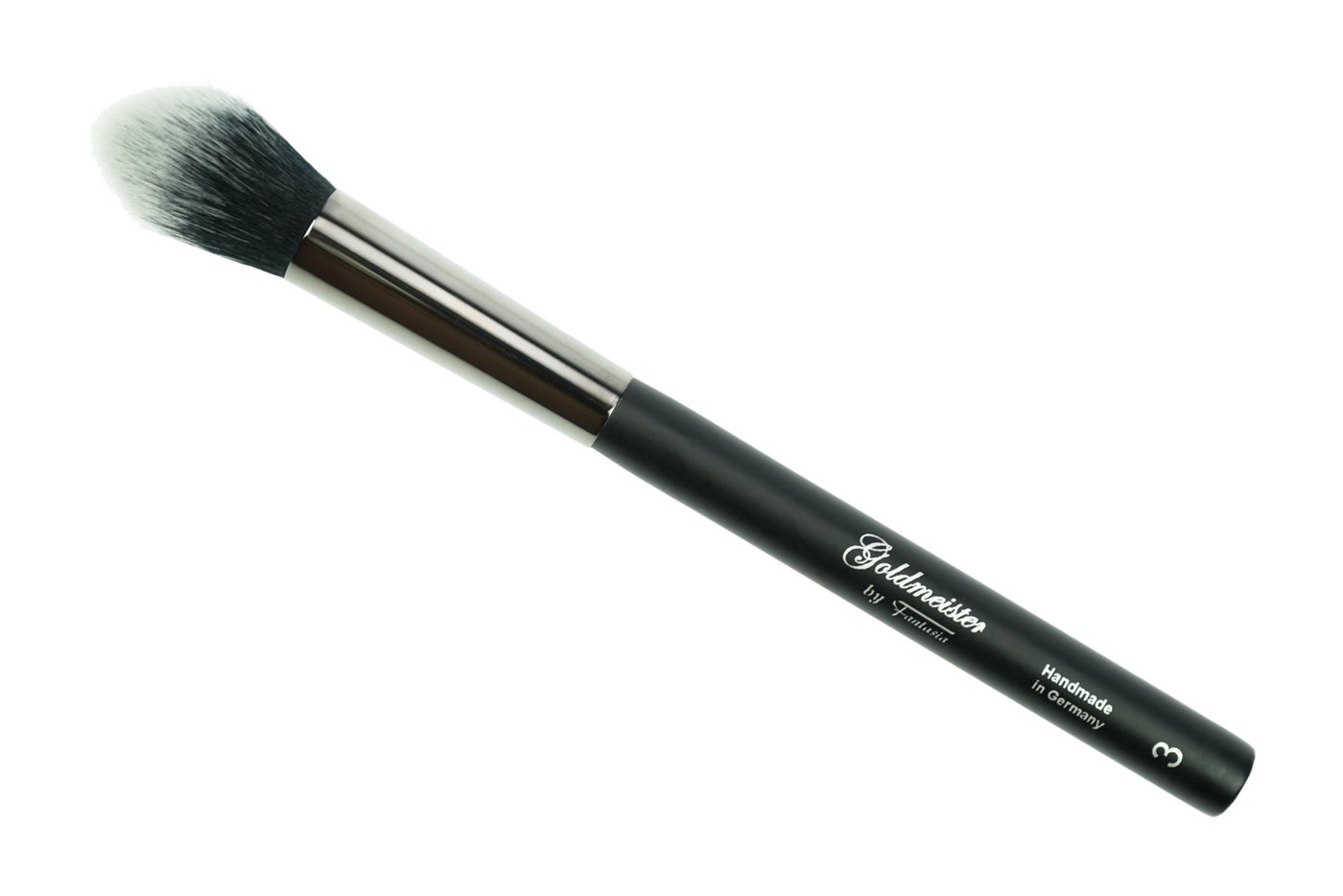 Fantasia Beauty Puderpinsel Rougepinsel Tulpenform aus feinstem Torayhaar, runde Zwinge, 1 tlg., für präzises Verblenden, Polieren, Formen von Konturen auf den Wangen von Fantasia Beauty