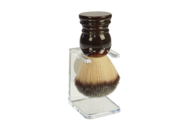 Fantasia Beauty Rasierpinsel-Set Rasierpinselhalter, Kunststoff glashell mit Rasierpinsel Synthetik, 1 tlg., Synthetik-Haar, Griff havanna farben von Fantasia Beauty