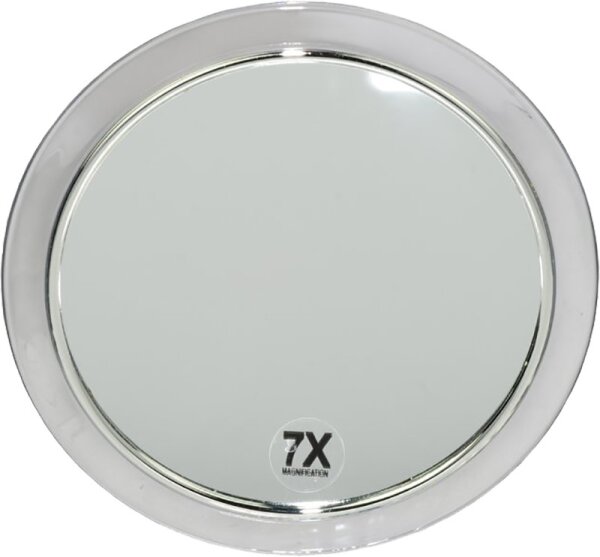 Fantasia Spiegel mit 3 Saugnäpfen, Acryl mit Silberring, 7-fach Vergrößerung, Ø 19 cm von Fantasia