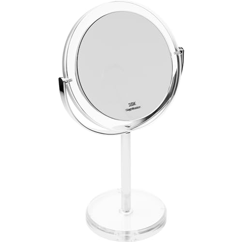 Fantasia Makeup Spiegel rund - zweiseitig, normal und 10-fache Vergrößerung, Schminkspiegel freistehend Ø 16cm, Höhe: 30,5cm, Acryl Kosmetikspiegel Fantasia Makeup Spiegel rund - zweiseitig, normal und 10-fache Vergrößerung, Schminkspiegel freistehend Ø 16cm, Höhe: 30,5cm, Acryl Kosmetikspiegel von Fantasia