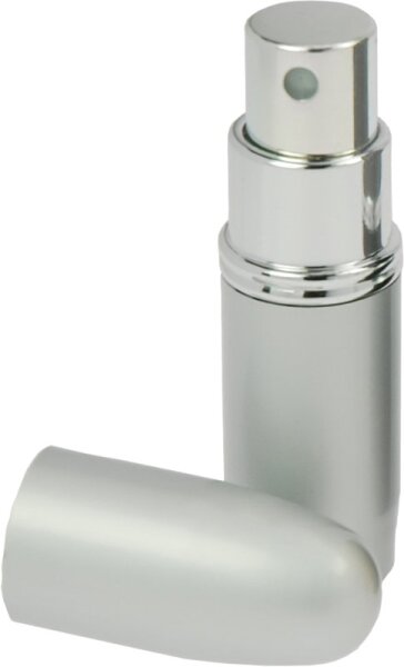 Fantasia Taschenzerstäuber, Metall, silber, für 4 ml, Höhe: 7,5 cm von Fantasia