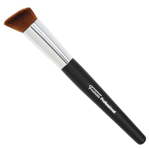 Flüssig Make-up Pinsel Rehfuß, schräg, runde Zwinge, Torayhaar, Länge 18 cm von Fantasia