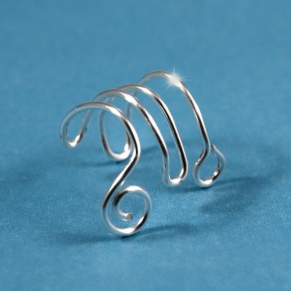 Mini Earcuff-Spirale-Hell-Silber von Fantasidea