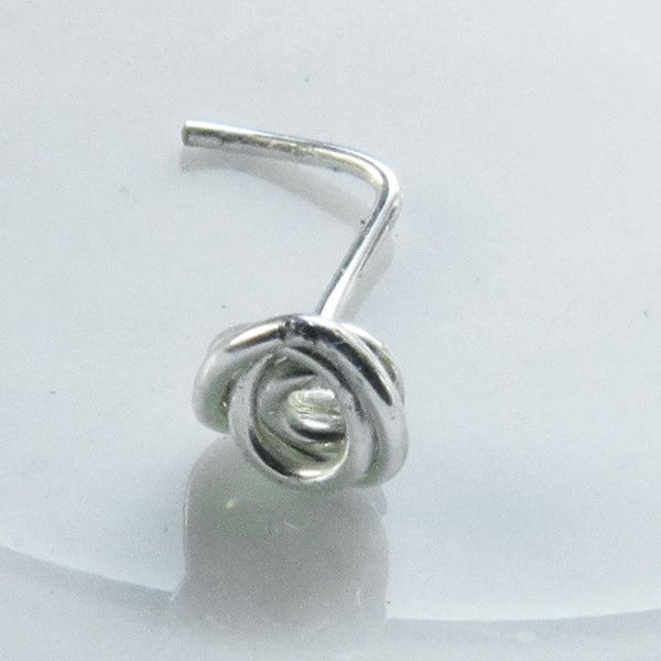 Mini Tiny Rose Blume Spiral Nasenring Versilbert 22 Gauge Mini Tiny Rose Blume Spiral Nasenring Versilbert 22 Gauge von Fantasidea