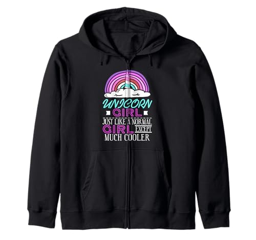 Cooleres Einhorn Mädchen Regenbogen Fantasie Stil Kapuzenjacke Cooleres Einhorn Mädchen Regenbogen Fantasie Stil Kapuzenjacke von Fantasie Einhorn Spaß Humor Vibes