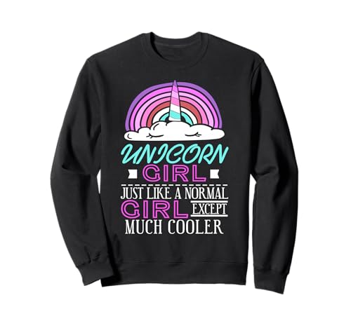 Cooleres Einhorn Mädchen Regenbogen Fantasie Stil Sweatshirt Cooleres Einhorn Mädchen Regenbogen Fantasie Stil Sweatshirt von Fantasie Einhorn Spaß Humor Vibes