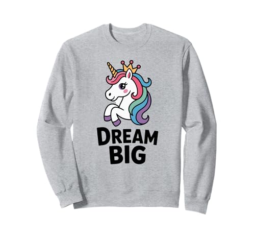 Süßes Cute Einhorn Dream Big Design Kinder Jungen Mädchen Sweatshirt Süßes Cute Einhorn Dream Big Design Kinder Jungen Mädchen Sweatshirt von Fantasie Magie Einhorn-Liebhaber Kleidung Co