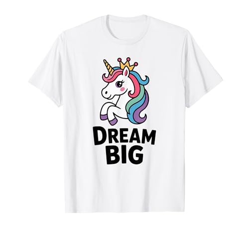 Süßes Cute Einhorn Dream Big Design Kinder Jungen Mädchen T-Shirt Süßes Cute Einhorn Dream Big Design Kinder Jungen Mädchen T-Shirt von Fantasie Magie Einhorn-Liebhaber Kleidung Co