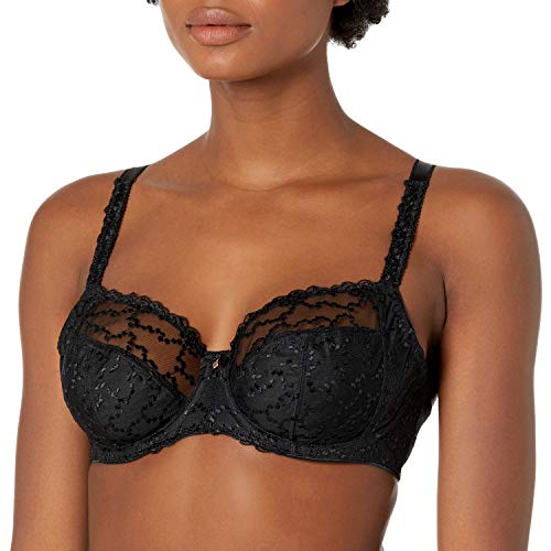 Fantasie Damen Ana Underwire Side Support Bra BH mit voller Abdeckung, Halbblickdicht, Schwarz, 80H von Fantasie