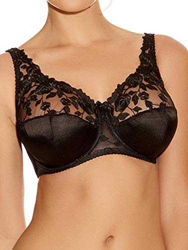 Fantasie Damen Belle Floral Spitze Balconette-BH mit Bügel Demi Gr. 80C , Schwarz von Fantasie