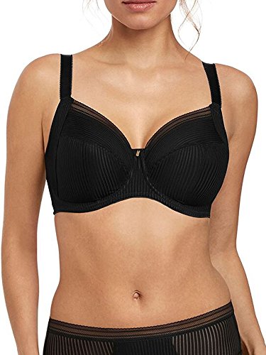 Fantasie Damen Fusion Bügel Seitlicher Stützfunktion BH mit voller Abdeckung, Durchsichtig, Schwarz, 75DD von Fantasie