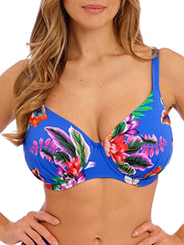 Fantasie - Bikinioberteil mit Blumenmuster Halkidiki Ultramarin – 100D, blau von Fantasie