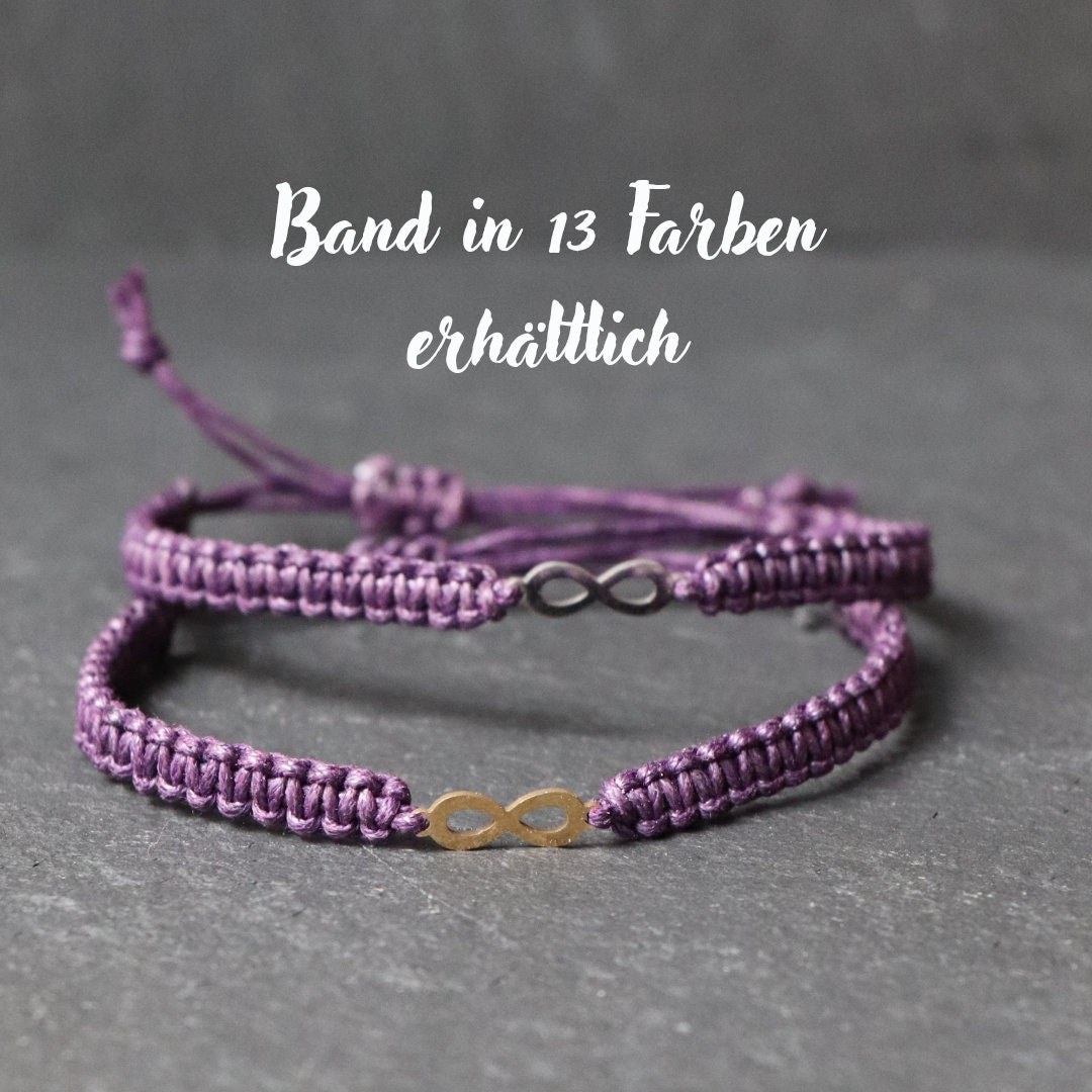 Makramee Armband Infinity Edelstahl I Freundschaftsarmband Partnerarmband Makramee Armband Infinity Edelstahl I Freundschaftsarmband Partnerarmband von Fantasieschmuck