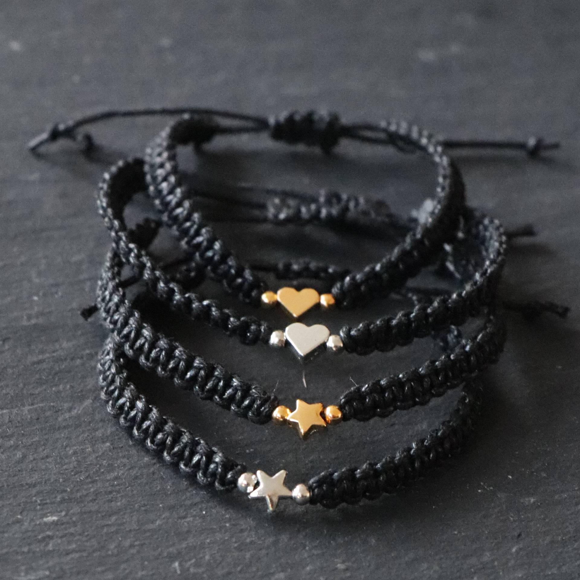 Makramee Armband Schwarz Verschiedene Motive I Freundschaftsarmband Partnerarmband Makramee Armband Schwarz Verschiedene Motive I Freundschaftsarmband Partnerarmband von Fantasieschmuck